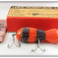 Len Hartman Orange Wasp Musky Bug Lure In Green Hornet Box