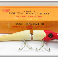 South Bend Red Arrowhead White Giant Jointed Pike Oreno Lure In Box