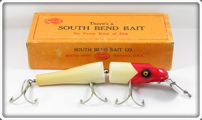 South Bend Red Arrowhead White Giant Jointed Pike Oreno Lure In Box