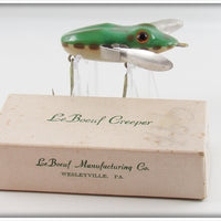 LeBoeuf Mfg Co Green Frog Bass Size LeBoeuf Creeper In Box 