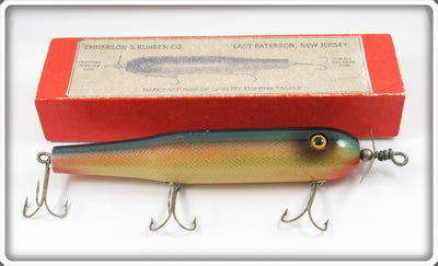 Vintage Emmerson & Ruhren Co. Rainbow Surf Plug Lure In Box