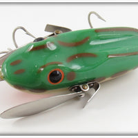 LeBoeuf Mfg Co Green Frog Musky LeBoeuf Creeper