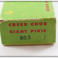 Creek Chub Special Order Silver Shiner Giant Jointed Pikie In Box 803