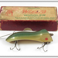 Vintage Pflueger Natural Chub Wizard Wiggler Lure In Maroon Box