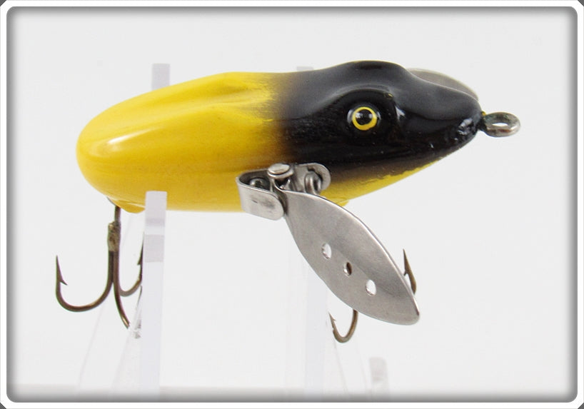 LeBoeuf Mfg Co Yellow & Black Fly Rod LeBoeuf Creeper Lure 