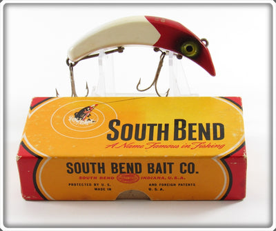 South Bend Red Arrowhead White Baby Teas Oreno Lure In Box 939RW