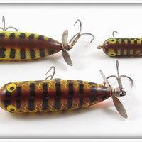 Heddon BRS Brown Crawdad Teeny Torpedo & Baby Torpedo Lot