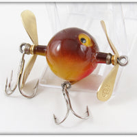 Vintage Mills Products Inc Brown & Yellow Goof Ball Lure 