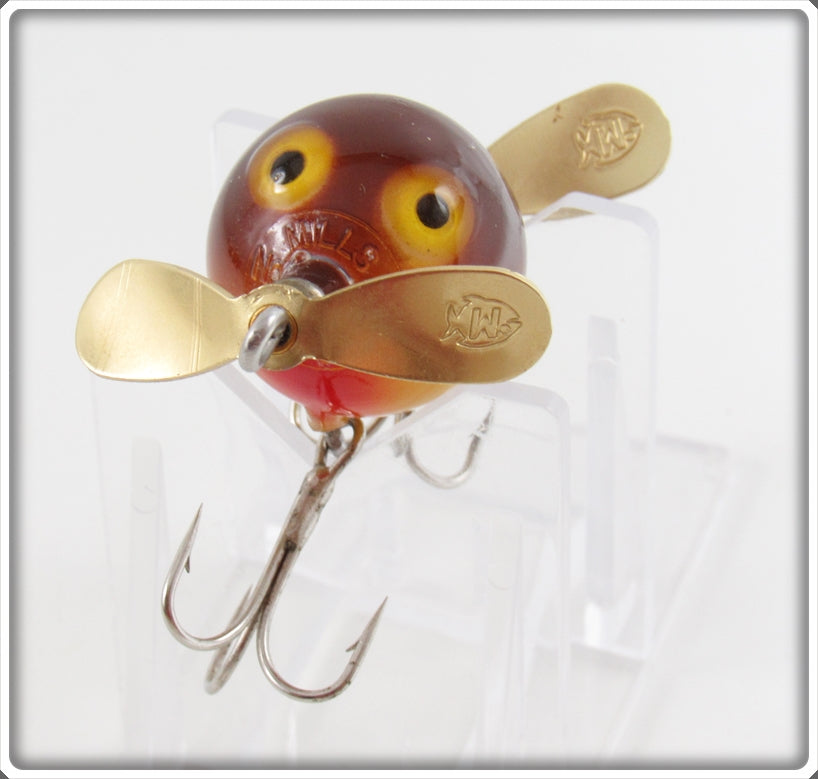 bean antique medal fishing lures Vintage Mills Products Inc Brown & Yellow Goof Ball Lure For Sale