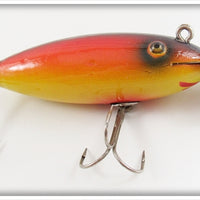 Jitterbug Jones Orange, Yellow & Black Repainted Baby Wiggler Lure