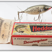 Vintage Heddon Silver Flitter SOS Minnow Lure In Box 140 SS