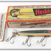 Vintage Heddon Green Crackleback Torpedo Lure In Box 130 GCB