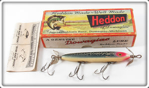 Vintage Heddon Green Crackleback Torpedo Lure In Box 130 GCB