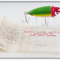 Vintage Jemco Bait Co Green Scale Sonic Live Action In Box 