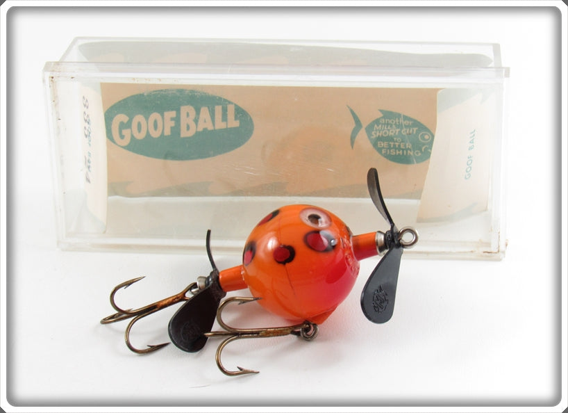 Mills Products Inc Orange & Black Goof Ball Lure In Box