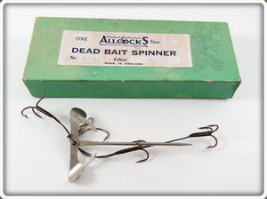 Vintage Allcocks 3 1/4 Dead Bait Spinner Lure In Box