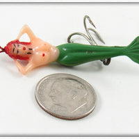 Vintage Stream Eze Inc Green Fly Rod Mermaid Lure 