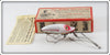 Heddon White & Red Shore Minnow No Snag River Runt Lure In Box N9112XS