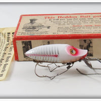 Heddon White & Red Shore Minnow No Snag River Runt Lure In Box N9112XS