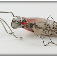 Heddon White & Red Shore Minnow No Snag River Runt In Box N9112XS