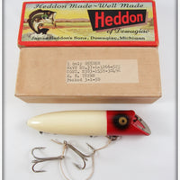 Heddon US Navy Issue Red Head White King Basser Lure In Box 8550RH