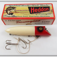 Heddon US Navy Issue Red Head White King Basser In Box 8550RH