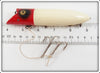 Heddon US Navy Issue Red Head White King Basser In Box 8550RH