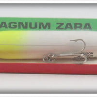 Heddon White & Chartreuse Wood Magnum Zara Spook In Box