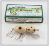 American Rivers Bait Co. White Black Spots River Bug Lure In Box