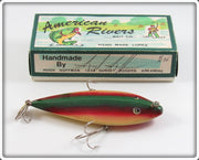 American Rivers Bait Co. Rainbow Flat Minnow Lure In Box