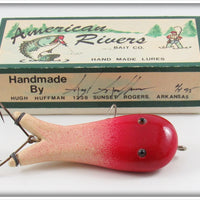 American Rivers Bait Co. Red & White Frog Lure In Box 