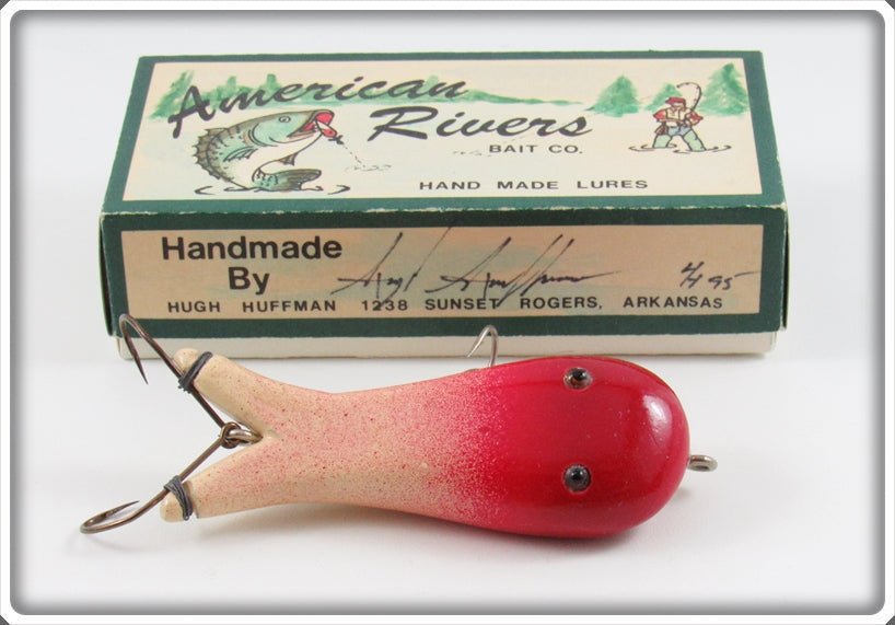 American Rivers Bait Co. Red & White Frog Lure In Box 