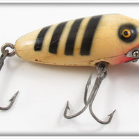 Eger White Black Stripes Uncatalogued Ricochet Variation Lure