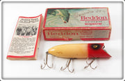 Vintage Heddon Red & White Head On Basser Lure In Box 