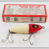 Vintage Heddon Red Head White Laguna Runt Lure In Box L10RH