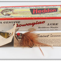 Vintage Heddon Pike Scale Saint Spinner Lure In Box 440-M