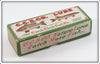 Creek Chub White & Red Beetle Empty End Label Box 3852