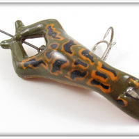 Vintage Heddon Green Frog Luny Frog Lure 3509B