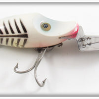 Vintage Heddon Pearl & Black Shore Midget Go Deeper River Runt Lure