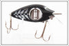 Vintage Uniline Mfg Corp Black White Ribs Spinno Minno Lure