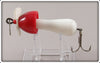 Live Action Bait Co Red & White Torpedo Spinner