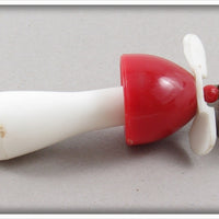 Live Action Bait Co Red & White Torpedo Spinner