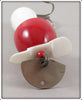 Live Action Bait Co Red & White Torpedo Spinner