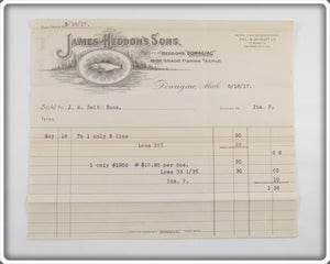 James Heddon's Sons 1917 Invoice