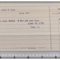 James Heddon's Sons 1917 Invoice