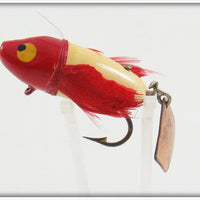 Heddon Red & White Flyrod Flaptail Bug