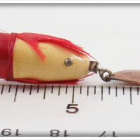Heddon Red & White Flyrod Flaptail Bug