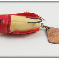 Heddon Red & White Flyrod Flaptail Bug