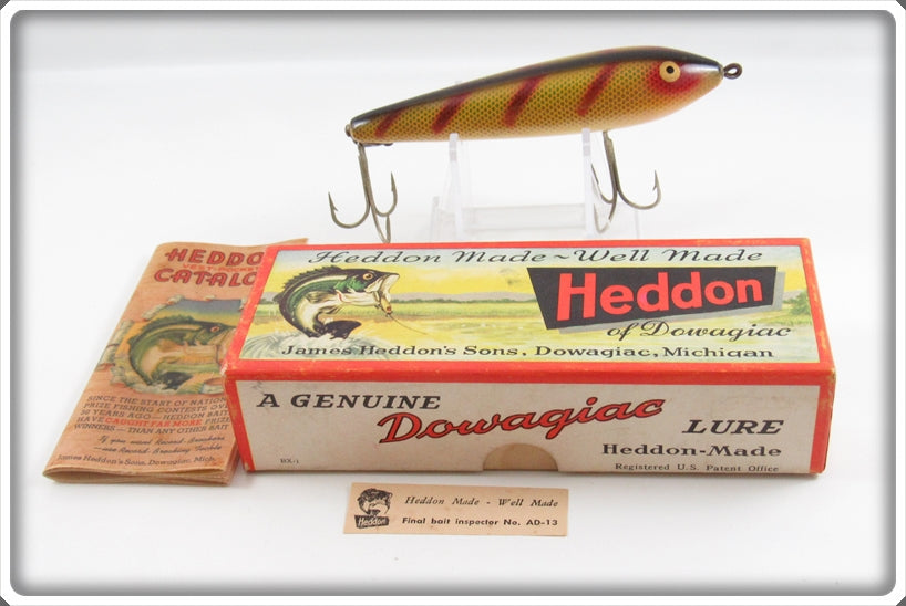 Vintage Heddon Perch Zaragossa Lure In Box 6500L