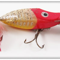 Vintage Paw Paw White Red Head Silver Ribs Lippy Sue Lure